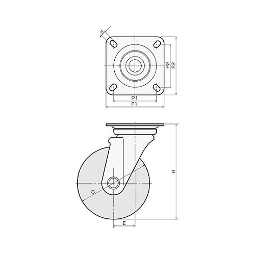 150mm キャスター(自在金具付/高導