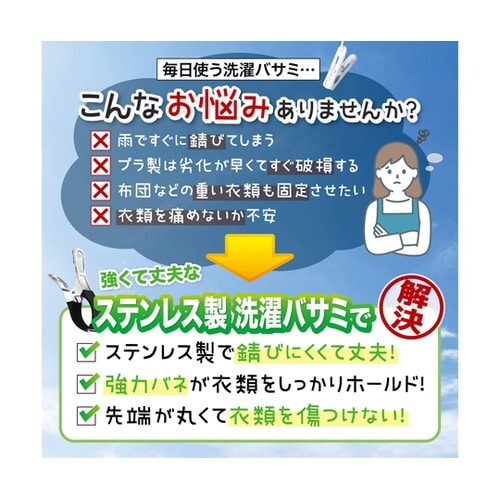 洗濯バサミ6個セット 小型ピンチタイプ