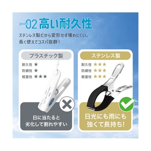洗濯バサミ6個セット 小型ピンチタイプ