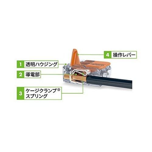 差込形電線コネクター(3極/8個) EA