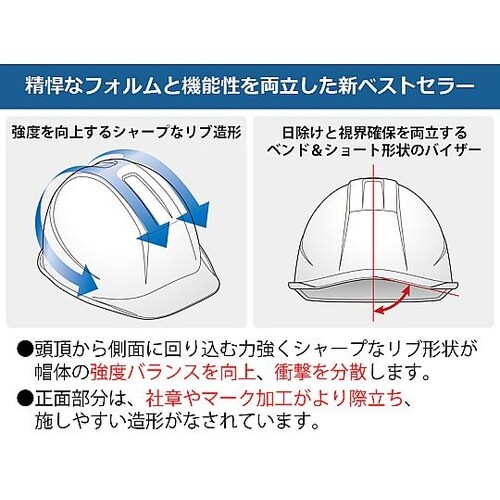 PC製ヘルメット(KP・通気孔・クリアバ