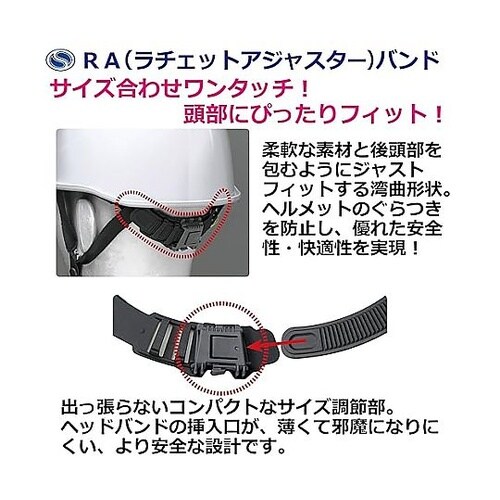 PC製ヘルメット(KP・クリアバイザー・