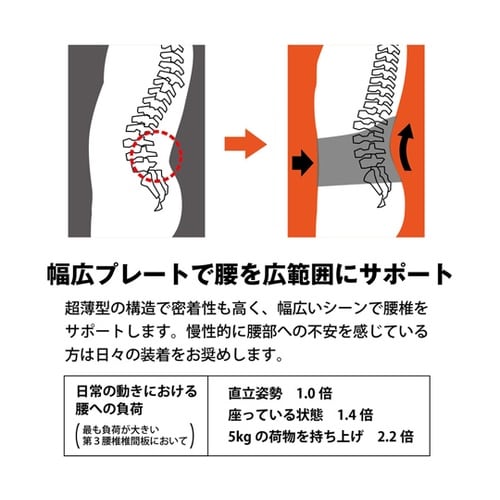 SMG固定腰サポートベルト超薄型M