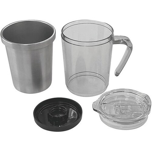 二重マグカップ 400mL ブラック C