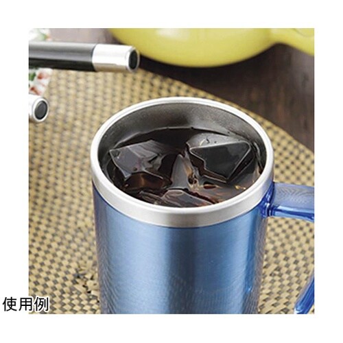 二重マグカップ 400mL ブラック C