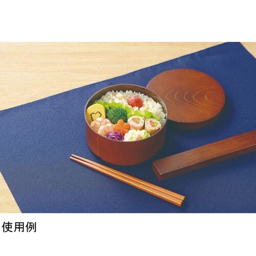 曲げわっぱ風弁当箱 丸型 箸と箸ケースの