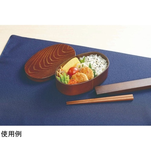 曲げわっぱ風弁当箱 小判型 箸と箸ケース