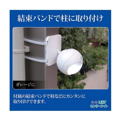 防雨LEDセンサーライト + アルカリ乾