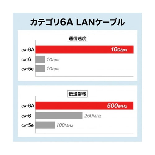 【5本セット】 カテゴリ6A LANケー
