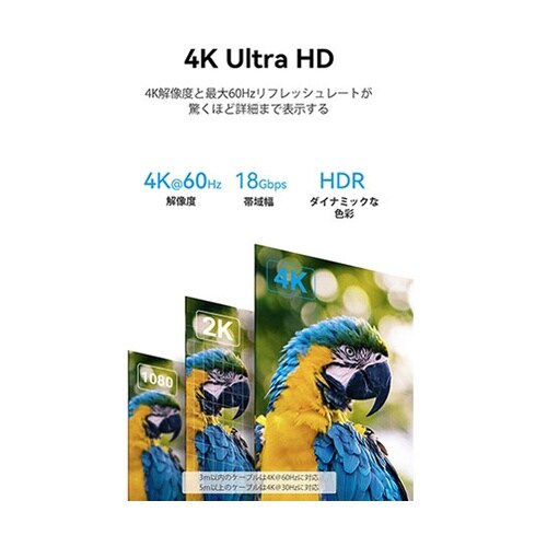 【5本セット】 HDMI ケーブル 4K