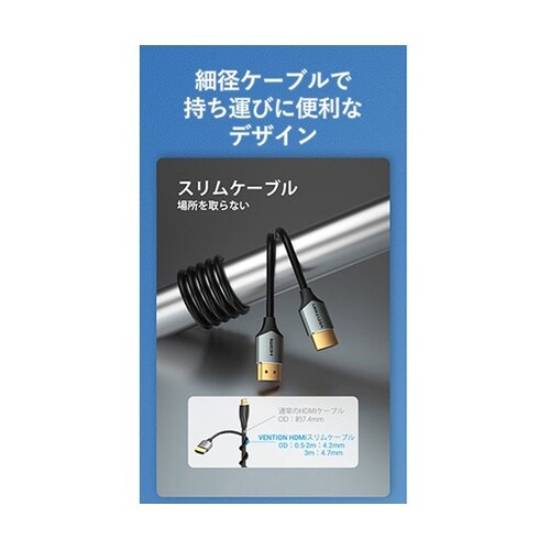 【5本セット】 極細HDMIケーブル M