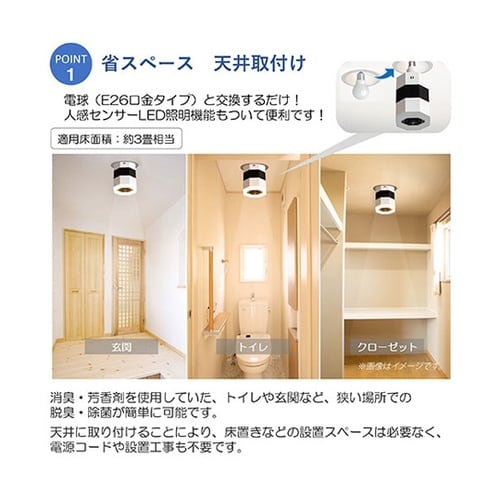 MIKAZE 天井に取り付ける脱臭除菌機