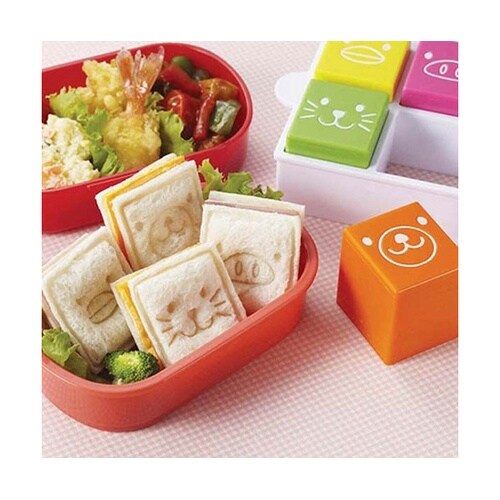 【5セット】 食パン抜き型 アニマルキュ