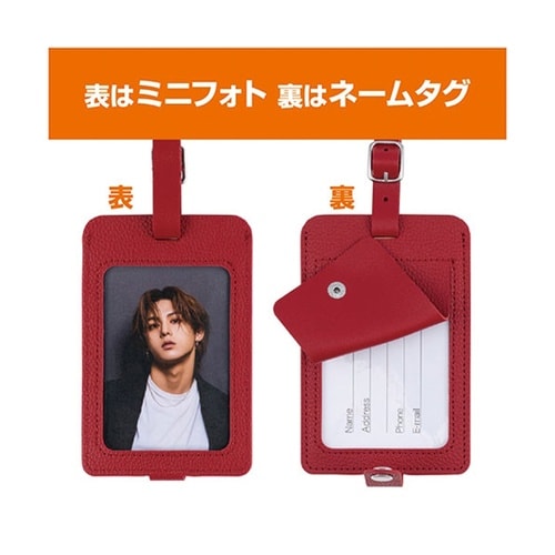 ミニフォトを入れられるネームタグ ブラッ
