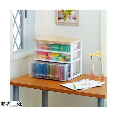 ウッドトップワイドテーブルチェスト ホワ