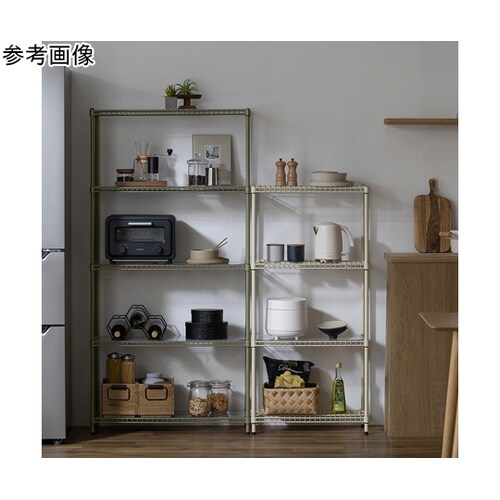 カラースチールシェルフ ラック大 カーキ