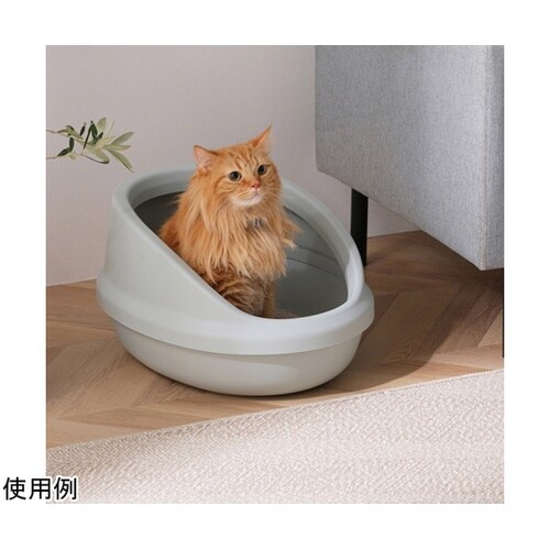 猫のトイレ ハーフカバー ミントグレー