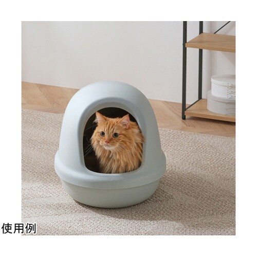 猫のトイレ フルカバー ミントグレー P