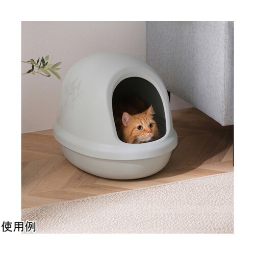 猫のトイレ フルカバー ミントグレー P