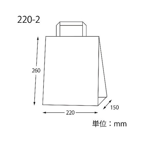 手提げ紙袋 Hフラットチャームバッグ 平