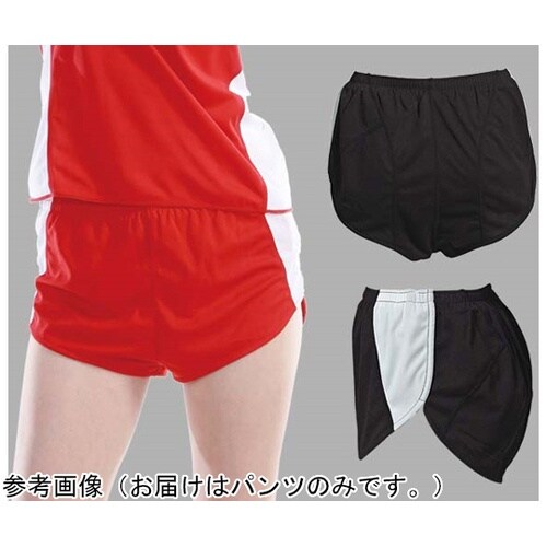 ウィメンズランニングパンツ ブラック×ホ