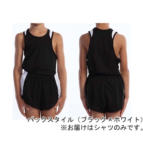 ウィメンズランニングシャツ レッド×ホワ