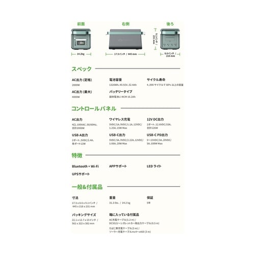 固体電池YOSHINOポータブル電源 B