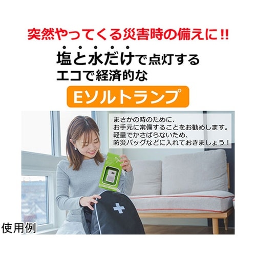 塩と水だけで点灯するランプ E−ソルト・