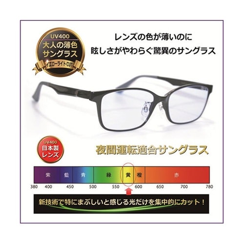 薄色サングラス ネオコントラスト まぶし