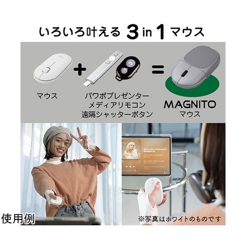 磁石付き無音リモコンマウスmagnito