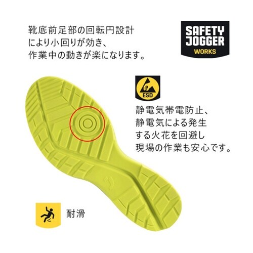 セーフティジョガー ハイカット作業靴 モ