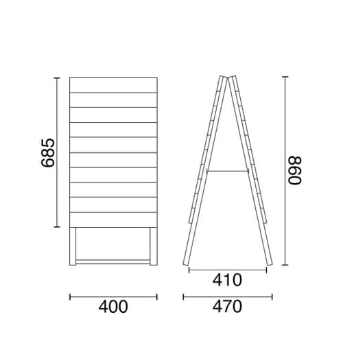 サインボ−ド A型 ブラウン 両面 60