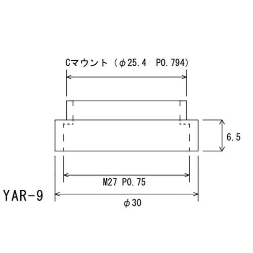 対物レンズ変換リングCマウント規格→M2