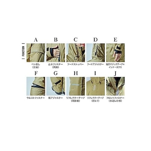 7200 防水防寒ツナギ服(冬用)中綿