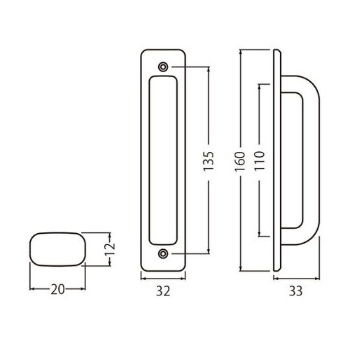 DW−1小判座付取手160ミリ白木ウッド