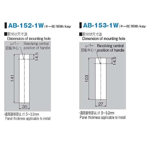 AB−152−2−1W二重ロックハンドル