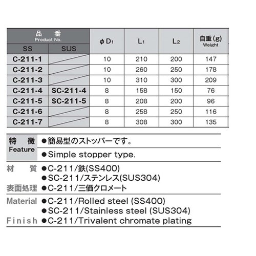 C−211−1 ドアーストッパ
