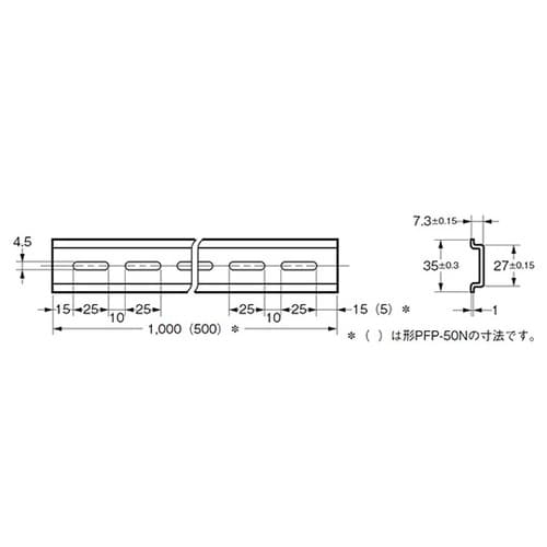 PFP−100N DINレール