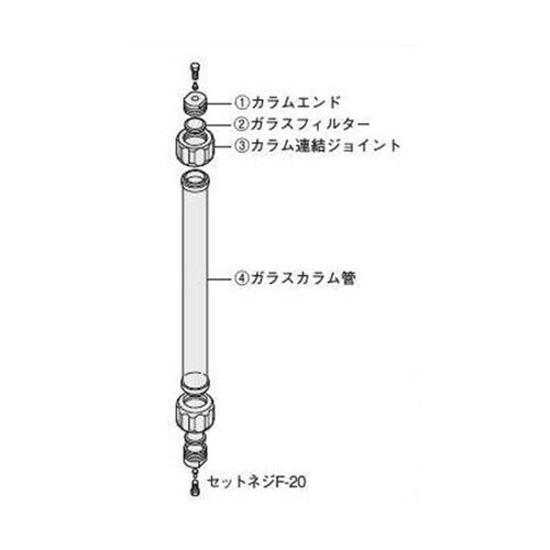 中圧ガラスカラム φ5mm×300L