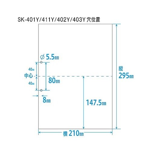 カルテ2号 A4 SK−402Y 穴あき