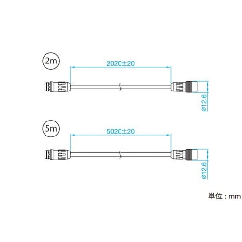 温湿度センサ用延長ケーブル 5m MZ5