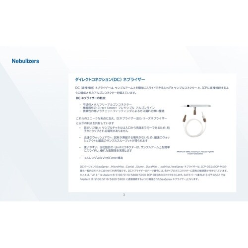 ICP、ICP−MS用ガラスネブライザー