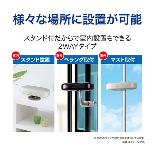 地デジ用ブースター内蔵屋内外兼用UHFア