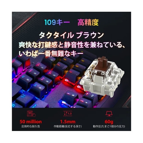 有線ゲーミングキーボード GK−12JP