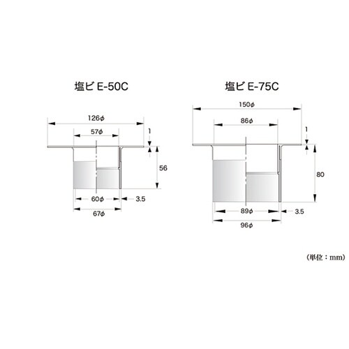 FRPドレン 塩ビ E−50C