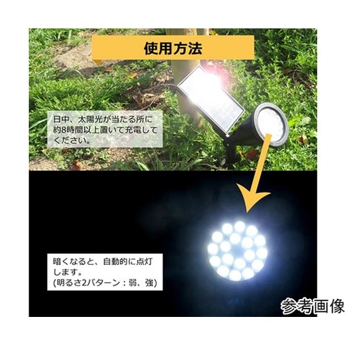 18LEDソーラーパネルライト ホワイト