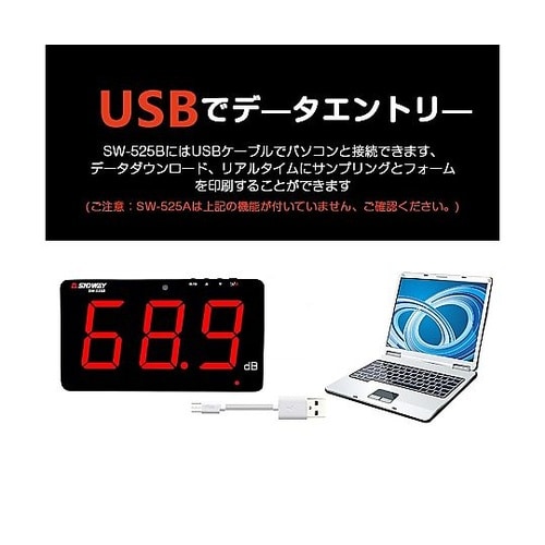 壁掛け騒音計(データロガー機能付 データ