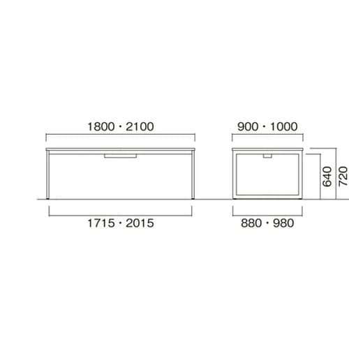 ミーティングテーブル ワイヤリングBOX