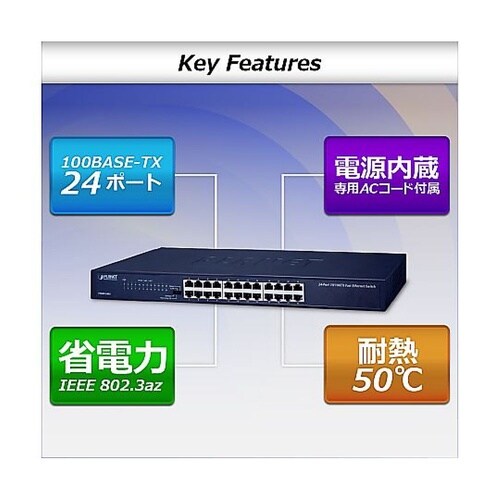 ファストイーサネットスイッチングハブ 2