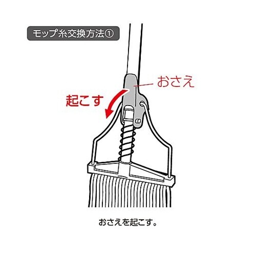 1275mm 木柄スプリングモップ(水拭